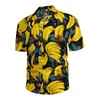 Camisas casuais masculinas Men S Cual Tropical Floral Manga Curta Luau Beach Aloha Camisa Havaiana