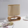 Nordic Wooden Table Lamp Creative Modern Bedroom Bedside LED Light Living Room Hotel Japanese Study Table Lamp Linen Lampshade HKD230824