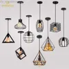 Retro Industrial Pendant Light Nordic Black Metal Cage Lighting Fixtures Iron Loft Cage Kitchen Vintage Adjustable Hanging Lamps HKD230825