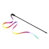 Interactief Kat Regenboog Wandspeelgoed Kitten Teaser Stick String Ribbon Charmer Huisdier Speel Chase Oefening voor Binnen Verlengd Lang 70 inch