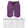 Herenshorts Board Rosa Zebra Klassieke zwembroek Paars en zwart gestreept Heren Sneldrogend Sportkleding Groot formaat strand