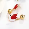 Boucles d'oreilles pendantes en forme d'oiseau en émail, bijoux de fête d'été pour femmes et filles, boucles d'oreilles en verre avec animaux.