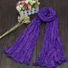 Scarves Thin Pleated Women Scarf Hijabs Plain Color Linen Children's Boys Girls Scarfs Ladies Shawl Wrap Headband Soft Warm Scarves 230824