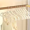 Hangers 5 Pcs Non-Slip Flocking Hanger Adult Coat Clothes Organizer Drying Clothing Wardrobe Space Saving Household Storage