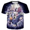 メンズTシャツゲームホローナイト3DプリントTシャツファッションOネックメン/女性カジュアルハラジュクストリートシャツトップスティー
