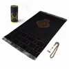 Carpet Black Design Muslim Prayer Rug Sets Islamic Mat Gift With Tasbih 230825