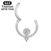 Septum Piercing Sexy Nose Ring Tragus Cartilage Hinge Segment Titanium Zircon Women G23 Daith Helix Clicker Ball Body Jewelry