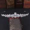 Hårklämmor Forseven Deilcate Gold/Silver Color Crystal Leaf Tiaras Crowns Pannband Prinsess Diadem Bride Noiva Wedding Jewelry