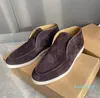 23Scasual shoes lazy loafers men women suede sneaker mid cut with box 35-46