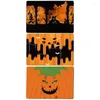 Tappetini da bagno Tappeto zucca di Halloween Tappeto decorativo per porta da pavimento per vacanze Frontale esterno per portico