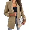 Women's Suits Blazer For Women Solid Color Long Sleeve Turn Down Collar Cardigan False Thin Office Lady Suit Blazers Jacket Elegant