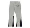 Calças tecnológicas Jeans masculinos Mens Dept Pants Galleryes Sweatpants Speckled Letter Print Algodão Feminino Casal Solto Versátil Casual Reta Calças de outono US S-XL we1