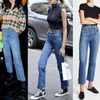 Jeans da donna Jeans dritti a vita alta da donna slim stile fidanzato casual lunghezza alla caviglia Femmina 230825