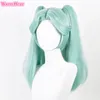 Cosplay Wigs Anime Rebecca Cosplay Wig Anime Cosplay Rebecca Wig 45cm Short Cyan Hair Heat Resistant Synthetic Hair Becca Party Wigs Wig Cap 230824