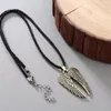 Pendant Necklaces Chandler 1pcs Angel Wing Guardian Choker Men Vintage Gothic Feather Pendants Antique Tone Kolye Fashion Jewelry