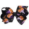 Halloween Girls Hairpin Cartoon Printing Bow Kid's Hair Accessories Hairpin smycken grossist