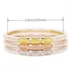 Bangle 5pcs/set Rhinestone Crystal Bracelet Tibetan Buddhist Golden Kumlai Temple Luck Girls Jelly Bangles For Women