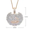 Pendant Necklaces Iced Out Bling CZ Letter Road Runna Pendant Necklace Cubic Zirconia Two Tone Color Badge Charm Men Fashion Hip Hop Jewelry 230824
