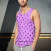 Men's Tank Tops Vintage Dragonfly Top Men Amethyst Purple Trendy Summer Gym Design Sleeveless Vests Plus Size 4XL 5XL