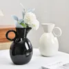 Vases Nordic Ins Minimaliste Vase en céramique Ornement Maison Porcelaine Fleur Figurines Géométrique Art Décoration Accessoire