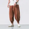 BOLUBAO Spring Men Loose Harem Pants Chinese Linen Overweight Sweatpants High Quality Casual Brand Oversize Trousers MaleLF20230824.