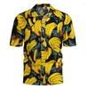 Camisas casuais masculinas Men S Cual Tropical Floral Manga Curta Luau Beach Aloha Camisa Havaiana