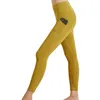 Lu – pantalon de Yoga pour femmes, fil sans maladresse, couleur chair, taille haute, levage des hanches, miel, pêche, sport, Capris de Fitness