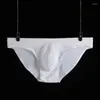 Mutande Nylon Sottile Solido Intimo da uomo Senza soluzione di continuità Slip traspiranti in seta di ghiaccio Custodia per pene grande Mutandine sexy Taglie forti Sospensorio Lingerie gay