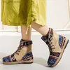UP Progrider ankle patchwork Women Boots for Lace Light Breatable Cotton Linen Design Women’s Casual Botines T230824 282's