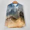 Harika kurt gündelik polo gömlek yıldızları Galaxy t-shirtler uzun kollu grafik gömlek sonbahar trend büyük boy insanın üstünde doğum günü hediyesi hkd230825