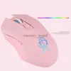 2.4G Pink Girl Wireless Myse Pordeless Portable Optical Gaming Mysz 1600dpi dla biura w podróży służbowej Domowa szkoła HKD230825