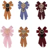 Brooches ZHINI Bow Classic Retro Knot Cloth Statement Fashion Women Jewelry Chinese Style Handmade Brooch Clip Up Pin Collar