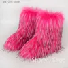 Boots Winter Winter Boots Faux Faux Fox Fur Fur Laday's Plush Warm Snow Boots Luxury Footwear Girls Fur Fur Bottes Shoes T230824