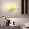 Wall Lamp LED USB Wireless Charging 3 Colors Touch Dimming Sconce Home Bedroom Bedside Ambient Lighting Creative Light