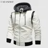 Jaquetas masculinas CARANFIER Homens Jaquetas de Couro Masculino Escorpião Bordado Moto Casacos Mens Roupas PU Inverno Windbreaker Outerwear Chaquetas Hombre 230824