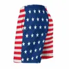 Pantaloncini da uomo Bandiera USA Stampa Board Stelle e strisce Divertenti pantaloni corti da spiaggia Uomo Sport personalizzati Fitness Costume da bagno ad asciugatura rapida Idea regalo