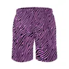 Herenshorts Board Rosa Zebra Klassieke zwembroek Paars en zwart gestreept Heren Sneldrogend Sportkleding Groot formaat strand