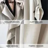 Women's Trench Coats OUSLEE Women Trench Coat Casual Long Sleeve Sashes Vintage Slim Loose White Lady Elegant Woman Korean Loose Coats Outwear 230824