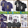 8 Lamar Jackson 9 Justin Tucker Fußballtrikot Baltimores Raven Mark Andrews Ray Lewis Königin Roquan Smith Kyle Hamilton Zay Flowers Odell Beckham Jr. Marlon Humphrey