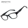 Sonnenbrillenrahmen ZENOTTIC Optischer Brillenrahmen aus Acetat für Unsiex Retro Small Rechteckige Brillen ohne Sehstärke, Brillen mit klaren Gläsern 368 230824