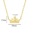 Colliers pendentif Collier de nom de couronne gravé par personnalisé Tiara Nameplate Royal Cadeau d'anniversaire à des amis fille enfants 230825