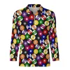 Fun Ball Print Polos Automne Billard À Carreaux Zip Chemise Décontractée Col À Manches Longues Streetwear Graphique T-Shirts Surdimensionnés HKD230825