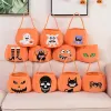 Stock de cestas de Halloween, bolsas de calabaza brillantes, bolsas de dulces para niños, bolsas de Festival de fantasmas, accesorios decorativos nuevos