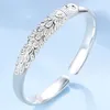 Bracelet 925 Couleur Argent Original Designer Paon Ouverture Écran Bracelets Bracelets Pour Femmes Mode Bijoux De Mariage Cadeau Réglable