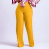 レディースパンツエレガントなオフィスレディースハイウエストソリッドファッション品質女性フォーマルビジネスワークウェア服ズボン