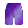 Short pour homme imprimé papillon bleu violet vintage plage pantalon court homme personnalisé course surf séchage rapide maillot de bain idée cadeau