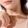 Catene MIQIAO Reale 18 K Oro Collana A Catena Intrecciata Puro Solido AU750 Corda Per Le Donne Gioielleria Raffinata Regalo CH002