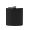 Höftkolvar 6/7/8oz bärbart rostfritt stål svart U-formad flagon whisky Ryssland Flask flask alkohol vin dryck