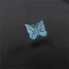 Mens Jackets 23SS High Street Ice Blue Ribbon Needles Track Jacket Men Women Poly Smooth Sportswear Butterfly Coat 230825