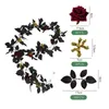 Dekorativa blommor Fake Rose Vine Halloween Wall Hanging Silk Flower Rattan Ivy Pendant